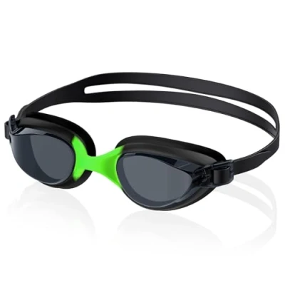 Abbildung von Ambienden Unisex Swimming Goggles, Anti Fog &amp; Leak Proof With Clear Lens Adjustable Colorful Nose Bridge, Professional Wide Vision Comfort Fit For Adults Outdoor