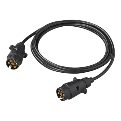 Abbildung von APT 1 7m Anhängerkabel 7 polig 2X Stecker PVC Anhänger Verlängerungskabel 7x0,5mm² Kabel Verlängerung (3m)