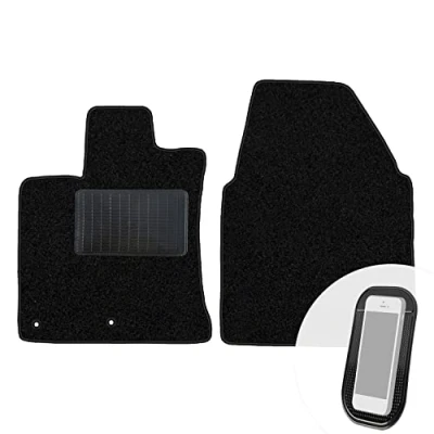 Abbildung von moto MOLTICO Vorne Fußmatten Auto Velours Autoteppiche Schwarz Automatten Set 2 teilig passend für Nissan Qashqai I 2007 2012