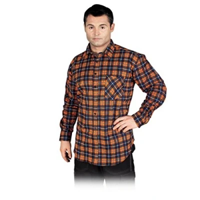 Abbildung von Flanellhemd Reis Kf Gpxl Schutz, Dunkelblau Orange, XL Größe
