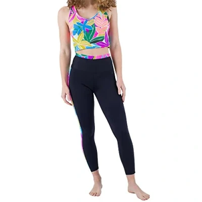 Abbildung von Hurley Damen Max Insel Surf Legging Bikinihöschen, Black/Isla Multi, S