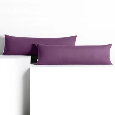 Abbildung von DecoKing 2 Kissenbezüge 20x120 cm Jersey Baumwolle Reißverschluss Pflaume Amber