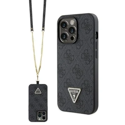 Abbildung von Guess GUHCP13LP4TDSCPK Hülle für iPhone 13 Pro / 6.1&quot; Schwarz hardcase Crossbody 4G Metal Logo