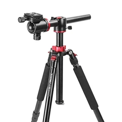 Abbildung von Zomei M8 Kamerastativ 72 Zoll Profi Aluminium Horizontalstativ mit Verlängerungsarm Einbeinstativ, 360Kugelkopf und 90drehbare Mittelsäule für alle DSLR DV Scope Camcorder Projektor