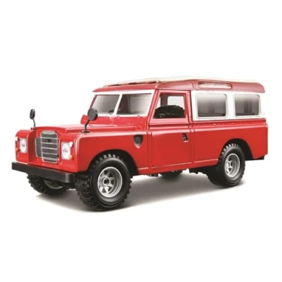 Abbildung von Bburago 18 22063 Land Rover Serie II Modellauto im Maßstab 1:24, Rot, Large