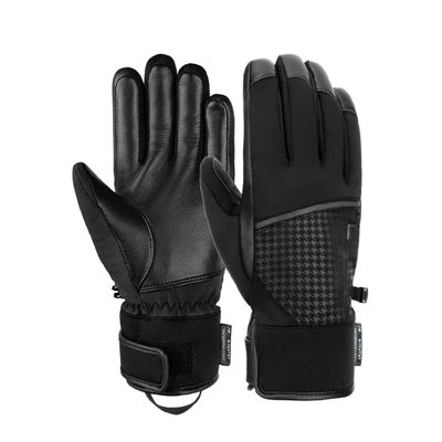 Abbildung von Reusch MARA R Texxt Fingerhandschuh, Damen, Größe: 6, Black pied de poule