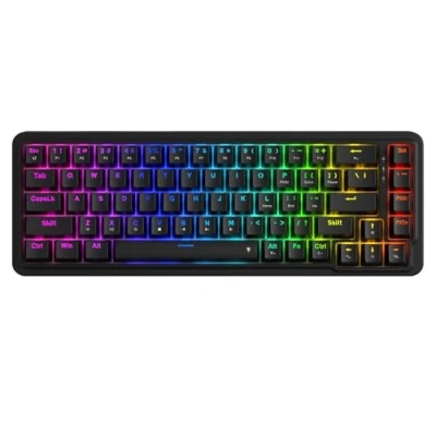 Abbildung von Redragon K709 65% kabelgebundene Gasket RGB Gaming Tastatur, 68 Tasten Hot Swap Sockel für mechanische 3 lagige Geräuschdämpfung, leiser benutzerdefinierter linearer Schalter
