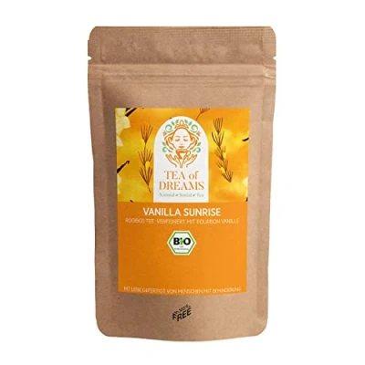Abbildung von Rooibos Tee Vanille Bio &quot;Vanilla Sunrise&quot; mit Bourbon Stückchen loser 250g
