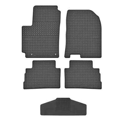 Abbildung von Fußmatten Vorne, Hinten + Tunnel Matte 5er Set für Hyundai KONA seit 2017 Gummi Gummimatten