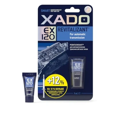 Abbildung von XADO EX120 Automatikgetriebe Reparatur mit 9ml Volumen Pflege für CVT und andere Getriebetypen ATF Additiv Schutzmittel Minderung von Anhaften, Ruckeln Rutschen