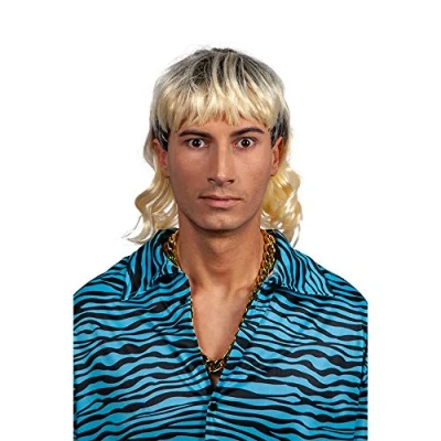 Abbildung von Wicked Costumes Joe Exotic Style Bleach Blonde Meeräsche Perücke