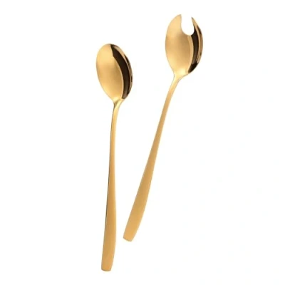 Abbildung von GRÄWE Vorlegebesteck Salatbesteck 2 tlg, Edelstahl, gold