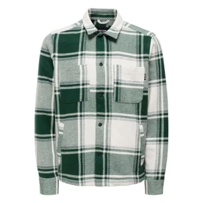 Abbildung von ONLY &amp; SONS Herren ONSMACE OVR LS Check Shirt Langarmhemd, Winter Moss, Small
