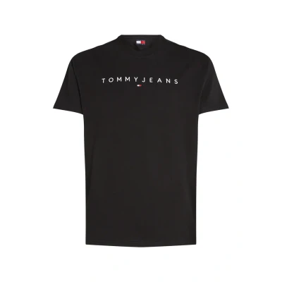 Abbildung von Tommy Jeans Linear LOGO TEE Tshirt basic, Herren, Größe: 46, Black