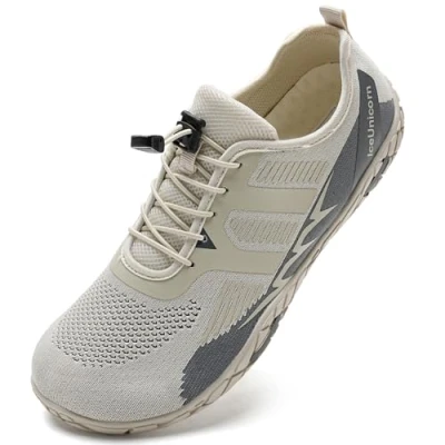 Abbildung von IceUnicorn Badeschuhe Damen Herren Strandschuhe Wasserschuhe Aquaschuhe Schwimmschuhe Surfschuhe Sommer Unisex(AA Beige,41EU)