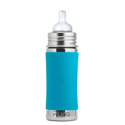 Abbildung von Pura Edelstahl Flasche für Säuglinge, 325 ml, Aqua Sleeve