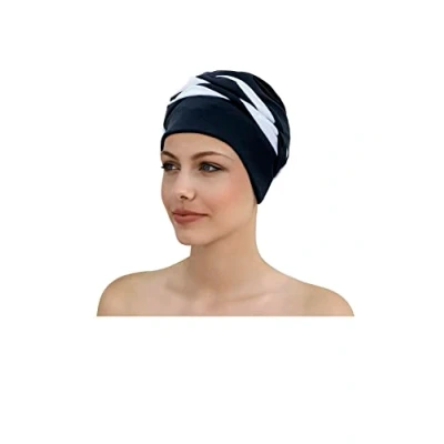 Abbildung von Fashy Badekappe Badehaube Bademode Damen Schwarz Weiß 3493