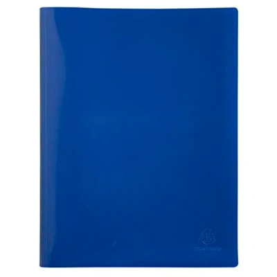 Abbildung von Exacompta 88182E Premium Sichtmappe BeeBlue aus blickdichten Recycling Kunststoff DIN A4 mit 30 Klarsichthüllen, 60 Sichten, Aktenhülle, Prospekthülle, Marineblau Blauer Engel