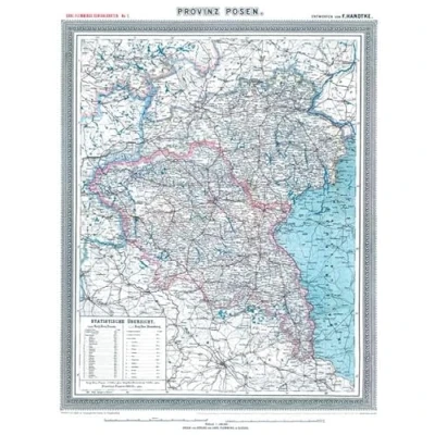 Abbildung von Historische Karte: Provinz Posen 1905 (gerollt): Carl Flemmings Generalkarte, No. 7. Regierungsbezirke Posen, Bromberg.