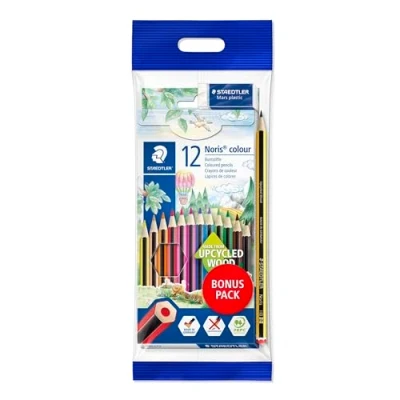 Abbildung von Staedtler Noris Buntstifte mit A ECO Bleistift und Radiergummi Mars