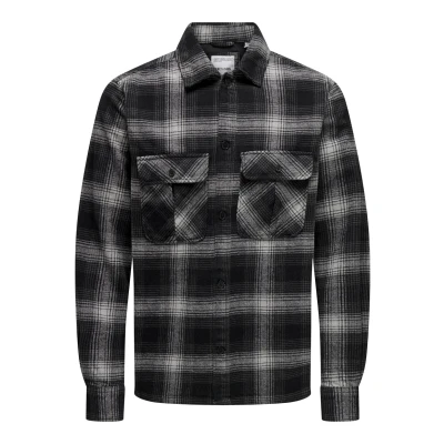 Abbildung von Only &amp; Sons Hemd, Herren, Größe: Large, Schwarz