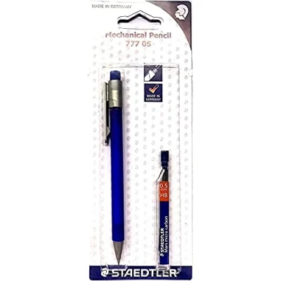 Abbildung von STAEDTLER 7775BKD25DA Druckbleistift graphite und 1 ST Feinminendose (HB) gefüllt mit B Minen, Minendurchmesser 0,5 mm