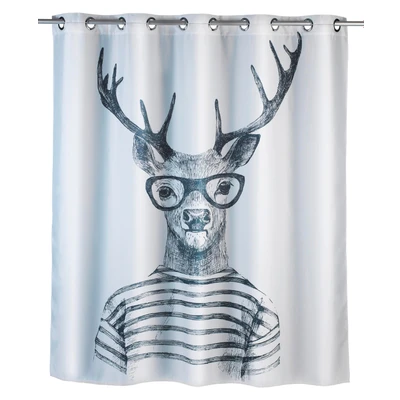 Abbildung von WENKO Duschvorhang Mr. Deer Breite 200 cm, Höhe 180 cm