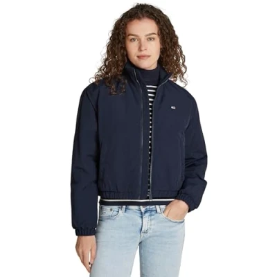Abbildung von Tommy Jeans Damen Jacke Essential Padded Jacket Übergangsjacke, Blau (Dark Night Navy), L