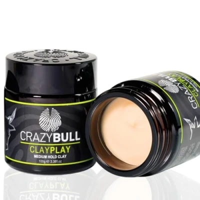 Abbildung von Crazy Bull Clay Play Hair Styler,Medium Hold mit Low Shine, Semi Matte Finish, Definieren und Texturisieren,Sweet Apple Scent