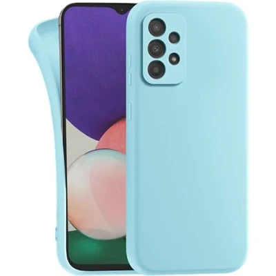 Abbildung von MyGadget Hülle für Samsung Galaxy A53 5G robuste Silikon Schutzhülle TPU Case Slim Silikonhülle Back Cover Kratzfest Handyhülle Hellblau