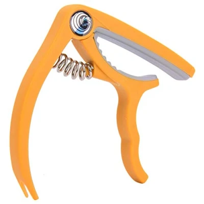 Abbildung von 4 6 String Guitar Capo, Kunststoff Capo Einhand Schnellwechsel Für Gitarren Ukulele Mandoline(Gelb) Zubehör Spielinstrumente Musikinstrumentenzubehör