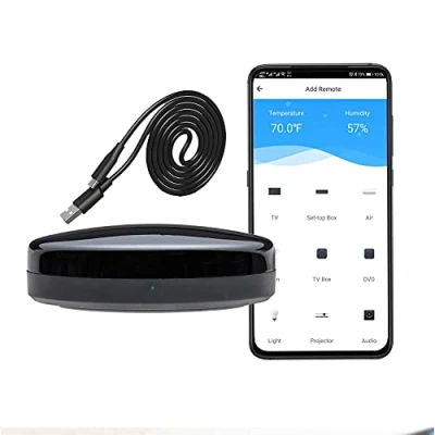 Abbildung von Smart IR Fernbedienung, WiFi + Steuerungs Hub für Home, kompatibel mit Alexa, eine alle infrarotgesteuerten Heimgeräte TV, STB, Klimaanlage, DVD