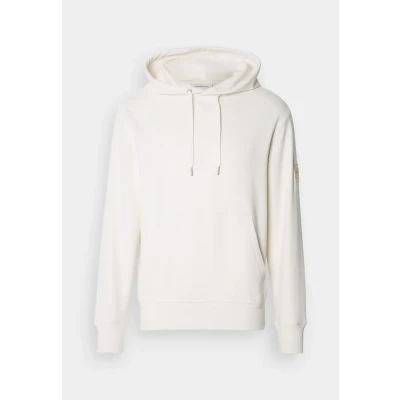 Abbildung von Calvin Klein Herren Hoodie Badge mit Kapuze, Ivory (Elfenbein), XXL