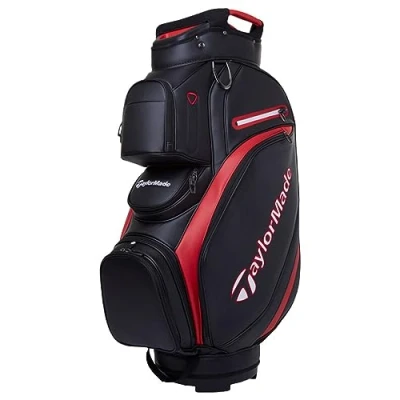 Abbildung von TaylorMade Golf Deluxe Cart Bag 2023, Black / Red, Einheitsgröße