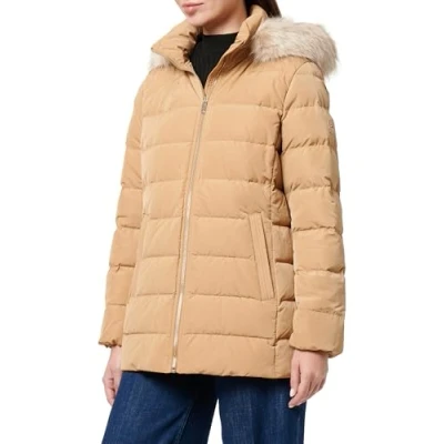 Abbildung von Tommy Hilfiger HERITAGE DOWN TYRA JKT WITH FUR Gerade Damen, Khaki (Classic Khaki), XL