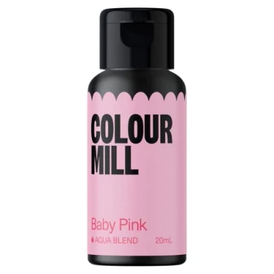 Abbildung von Colour Mill Aqua Blend Baby Rosa Lebensmittelfarbe auf Wasserbasis Lebensmittel Farbe Sehr Intensiv, Hoch Konzentriert, Vegan 20 ml