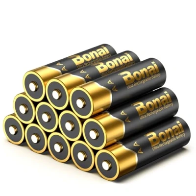 Abbildung von BONAI Akku AA Wiederaufladbare Batterien Hohe Kapazität 2800mAh 12 Stück Mignon Accu 1,2V NI MH Aufladbare Akkubatterien HR6 Rechargeable Battery Geringe Selbstentladung