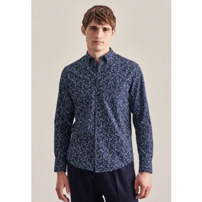 Abbildung von Seidensticker Casual Schwarze ROSE Hemd, Herren, Größe: Small, Dark blue