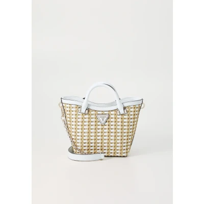 Abbildung von Guess Atalia MINI TOTE Handtasche, Damen, Größe: One Size, Natural/white