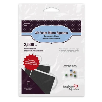 Abbildung von Scrapbook Adhesives 01403 10 Schaumstoff Quadrate 3D Foam Squares, Black, Einheitsgröße