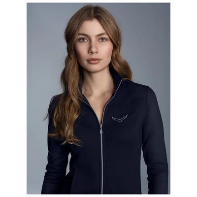 Abbildung von Trigema Damen Jacke mit Swarovski® Kristallen