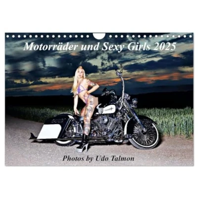 Abbildung von Motorräder und Sexy Girls (Wandkalender 2025 DIN A4 quer), CALVENDO Monatskalender