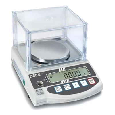 Abbildung von KERN Präzisionswaage mit Dem Robusten Stimmgabel Wiegesystem, 420g Wägebereich, 0.001g Ablesbarkeit, 180mm x 235mm 75mm