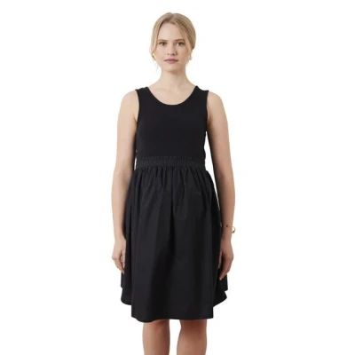 Abbildung von vertbaudet Minikleid Ärmelloses Umstandskleid, Materialmix