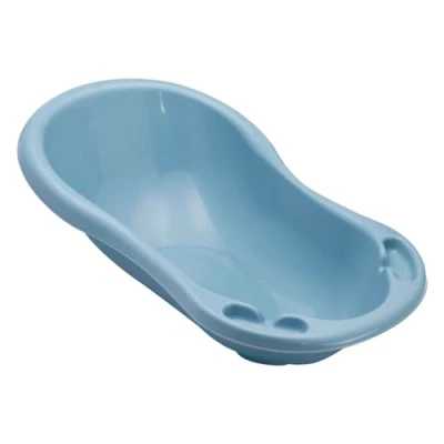 Abbildung von keeeper Ergonomische Babywanne mit Stöpsel, Ab 0 bis ca. 12 Monate, 84 x 49 29 cm, Maria Pure, Blau (Nordic Blue)