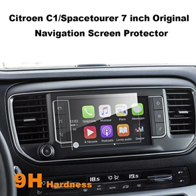 Abbildung von LFOTPP Citroen C1 SpaceTourer 7 Zoll Navigation Schutzfolie Anti Fingerprint Tempered Glas 9H Kratzfest Displayschutzfolie GPS Navi Folie