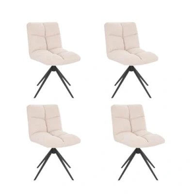 Abbildung von HOME DELUXE Esszimmerstuhl drehbar 2er 8er Set NODA (4 St), Gestell aus Edelstahl, Küchenstuhl, Bürostuhl