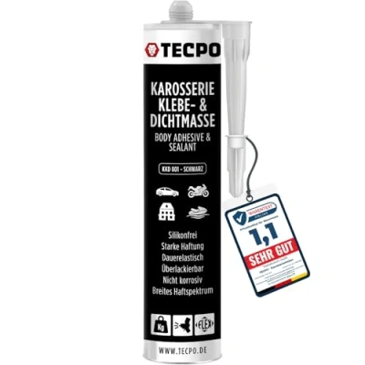 Abbildung von TECPO Karosserie und Dichtmasse, 370g Klebstoff Dichtmittel silikonfrei, dauerelastisch, überlackierbar, Starke Haftung, Nicht korrosiv