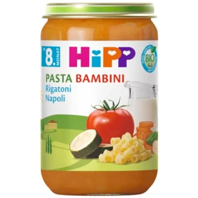 Abbildung von HiPP Bio Menüs ab 10. Monat Pasta Bambini, Rigatoni Napoli, 220g 6er Pack (6x220g)