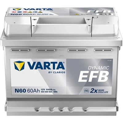 Abbildung von VARTA DYNAMIC EFB 560500064K262 Batterie 12V 60Ah 640A B13 VOLKSWAGEN: Polo V Schrägheck, Tiguan I, Golf Plus / Crossgolf, SEAT: Leon III ST